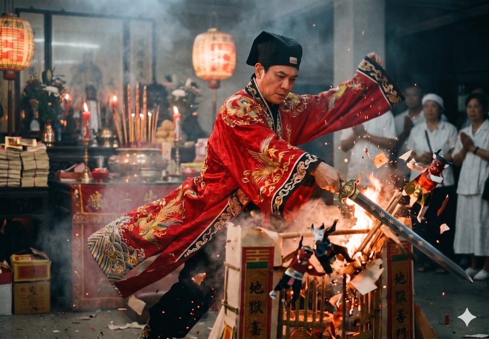 和合石第六期上位做石碑價錢｜2026 最新報價｜香港道教破地獄法事場景，金多福殯儀主禮
